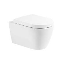 BelBagno Унитаз безободковый подвесной MARINO с сиденьем дюропласт, микролифт, белый BB105CHR/BB865SC