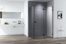 Cezares Душевое ограждение BELLAGIO 140х80 см, черное BELLAGIO-AH-1-140/80-C-NERO