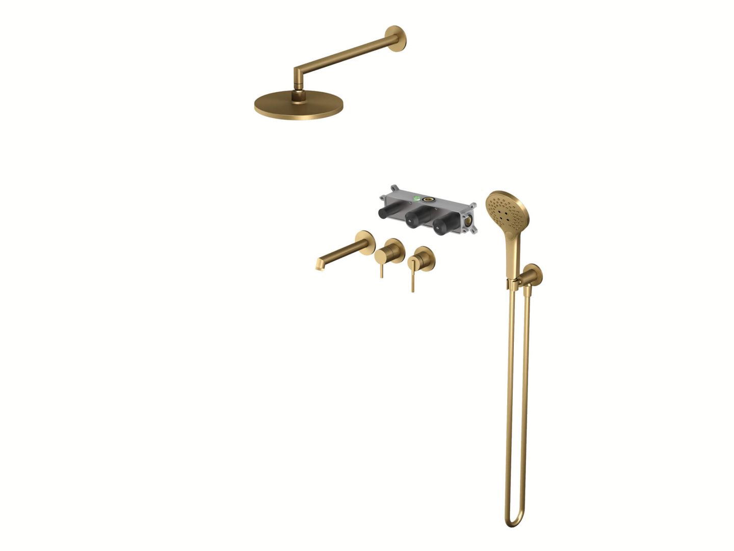 Приобрести hayzburg встраиваемая душевая система, матовое золото hb-4004-3bg