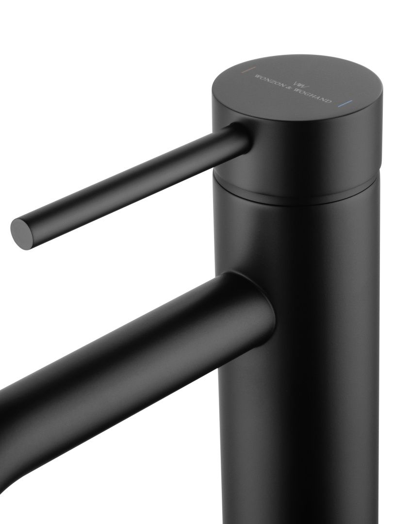 Приобрести смеситель для раковины wonzon & woghand stick, черный матовый (ww-88139017-mb)