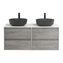 BelBagno Тумба со столешницей KRAFT 120 см, подвеснаяCemento Grigio