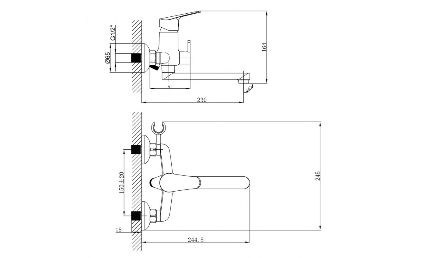 Приобрести lemark смеситель для ванны partner, хром lm6513c
