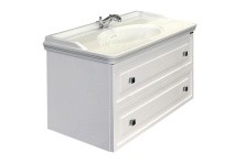 Сomforty Тумба с раковиной "Феррара-100" белый глянец