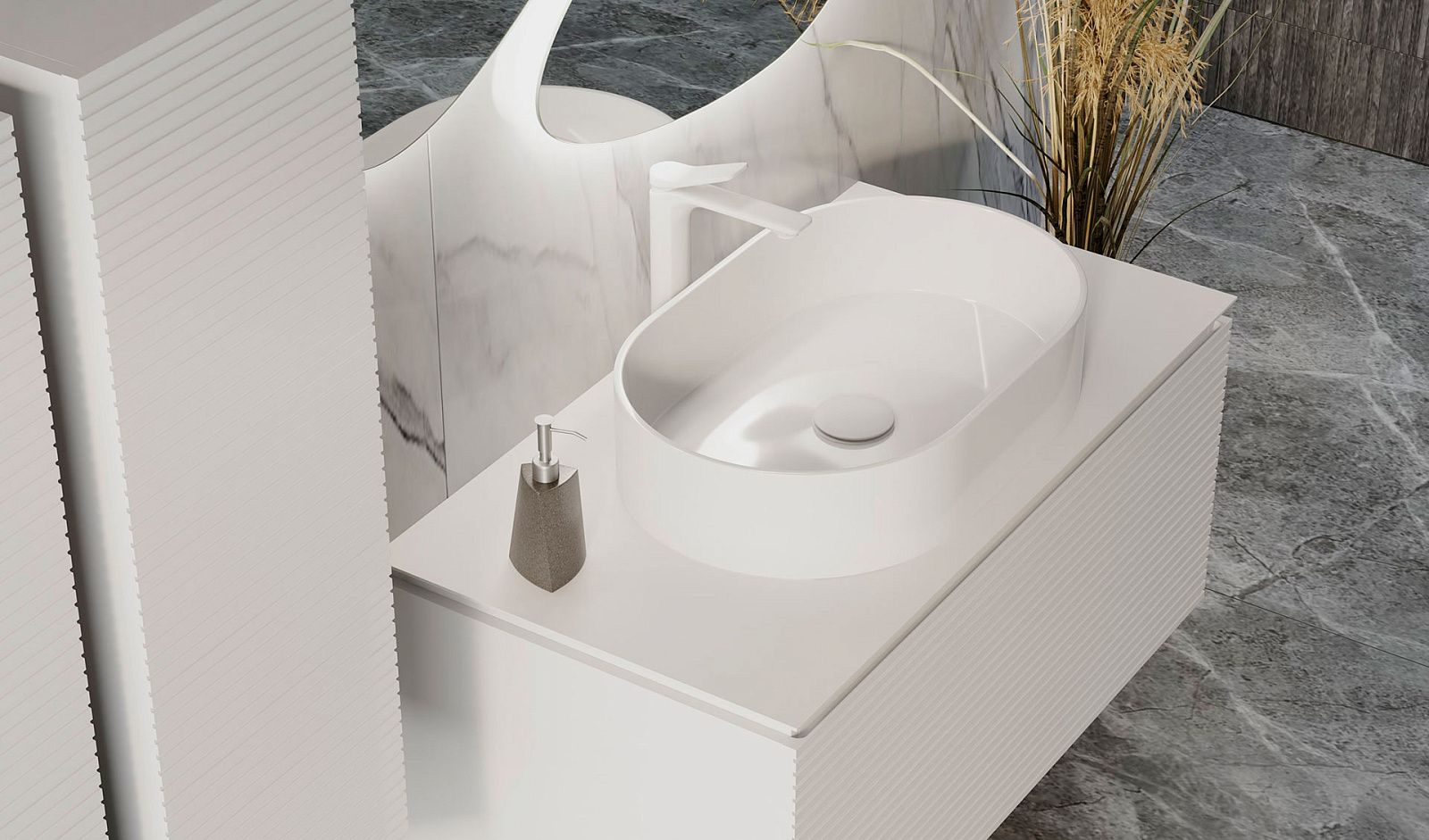 Приобрести jorno тумба подвесная stone 100 см со столешницей, белая