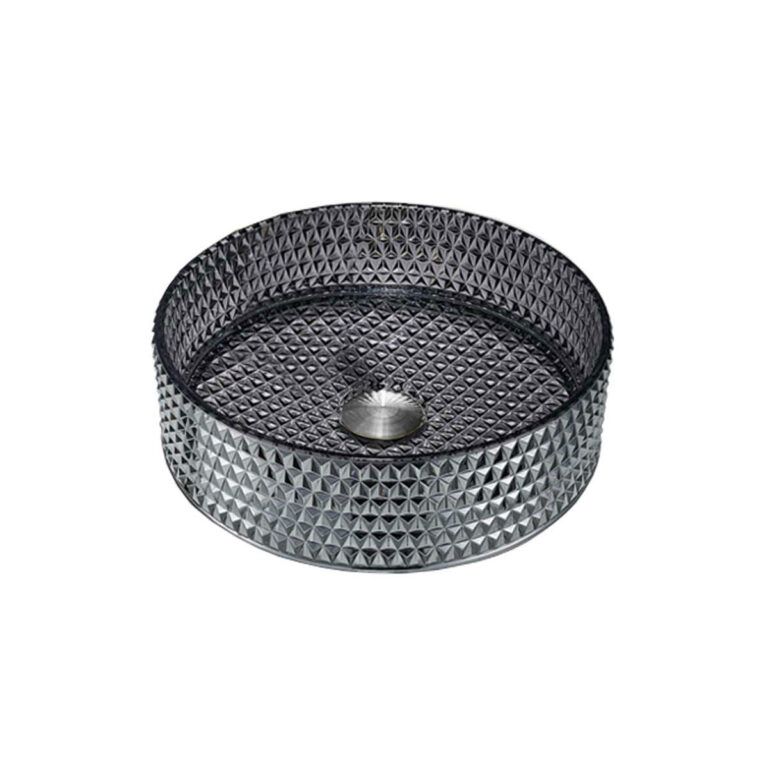 Приобрести vincea раковина накладная 40х40 см, прозрачная, черная vbs-5gl03