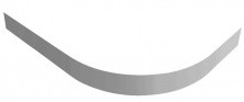 CEZARES Экран для каменного поддона 100х80см TRAY-AS-RH-100/80-100-SCR-R