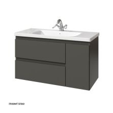 Caprigo Тумба с раковиной FORTE 100 см, правая, графит