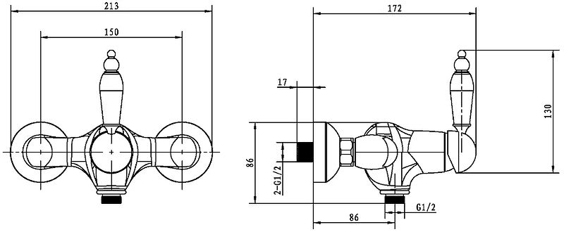 Приобрести boheme смеситель для душа murano, золото 284-mr-w