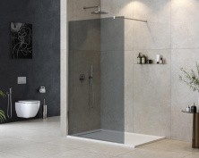 Cezares Душевая перегородка LIBERTA 110 см, серый\хром LIBERTA-L-1-110-120-GR-Cr