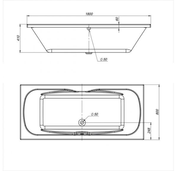 Приобрести ванна акриловая sole aura 180x80