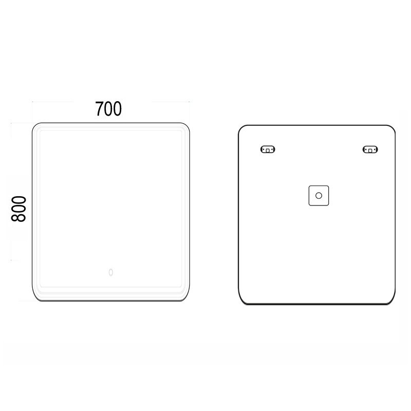 Приобрести azario зеркало-шкаф adriana 1л 700х800 c подсветкой и диммером cs00072835