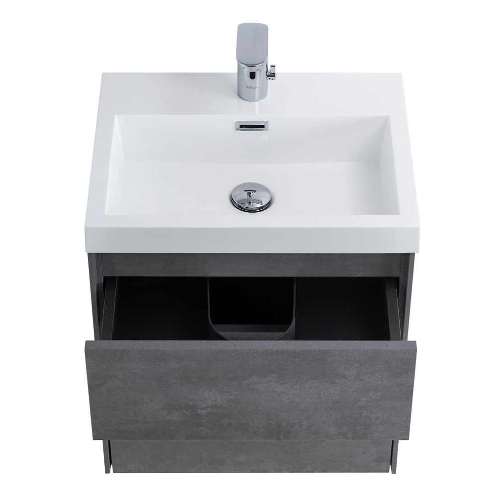 Приобрести belbagno тумба с раковиной pietra mini 50 см, подвесная 50as stucco cemento, белая раковина