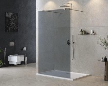 Cezares Душевая перегородка LIBERTA 120 см, серый\хром LIBERTA-L-2-120-120-GR-Cr