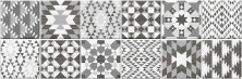 Плитка настенная Alma Ceramica Scandi 200x600, серая, узор