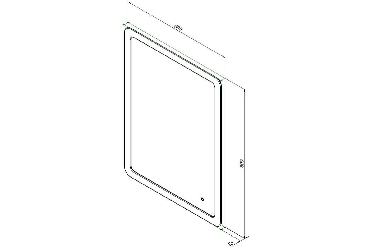 Приобрести aquanet зеркало ирис 60x80 см с led подсветкой и подогревом