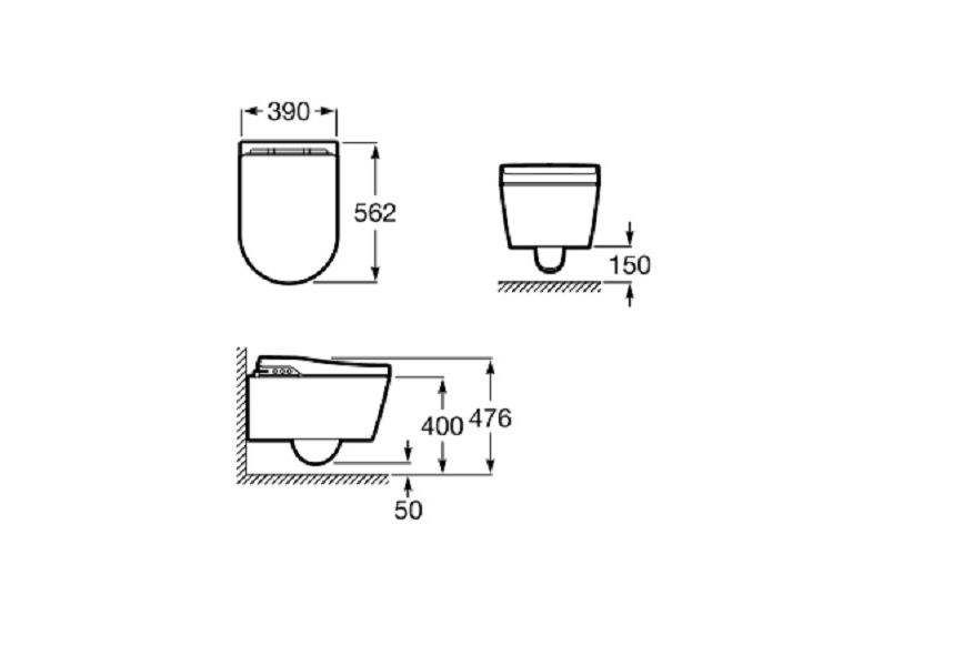 Приобрести унитаз подвесной безободковый roca inspira in wash 7.8030.6.000.1 с крышкой микролифт