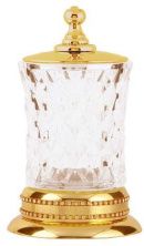 Boheme Стакан для ватных дисков Imperiale, золото\кристаллы 10415