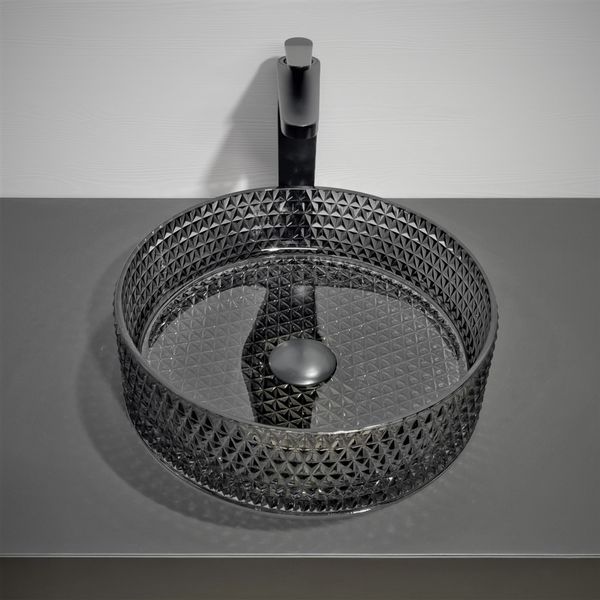 Приобрести comforty раковина накладная gl03 36х44 смстеклянная