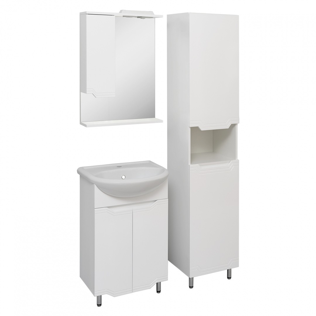 Приобрести aqua de marco зеркало-шкаф viktoria 55 см, левое, белый 1055cvic/l