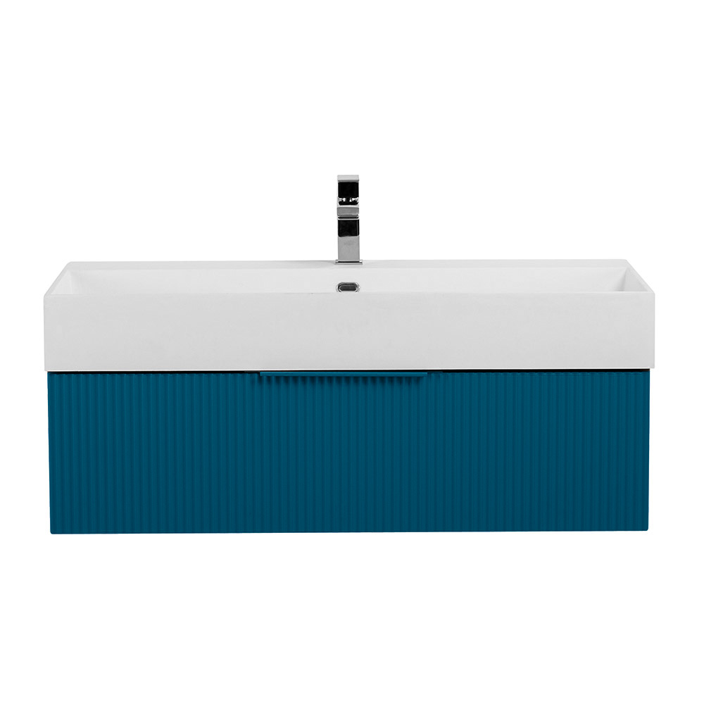 Приобрести cezares тумба подвесная с раковиной premium 90 см plisse blu petrolio, голубая 44423