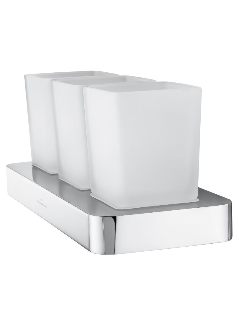 Приобрести три стакана для зубных щеток с держателем wonzon & woghand lotte, хром (ww-8338)