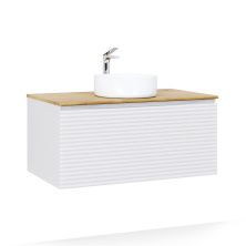 Jorno Тумба подвесная Cossety 100 см со столешницей, белая