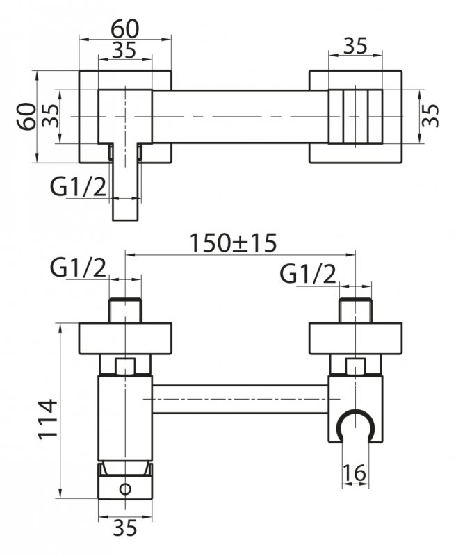 Приобрести cezares смеситель для душа и гигиенического душа со штуцером с держателем czr-da4-01