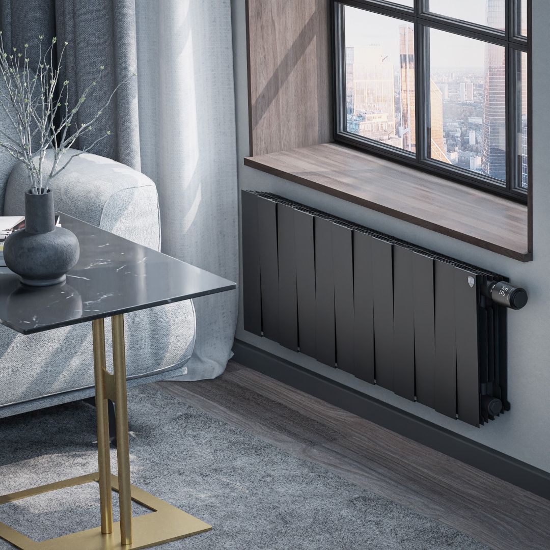 Приобрести royal thermo радиатор биметаллический pianoforte 300 /noir sable ( черный графит ) vdr - 12 секц.