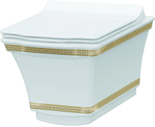 Boheme Подвесной унитаз Hermitage, белый\золото 951-G
