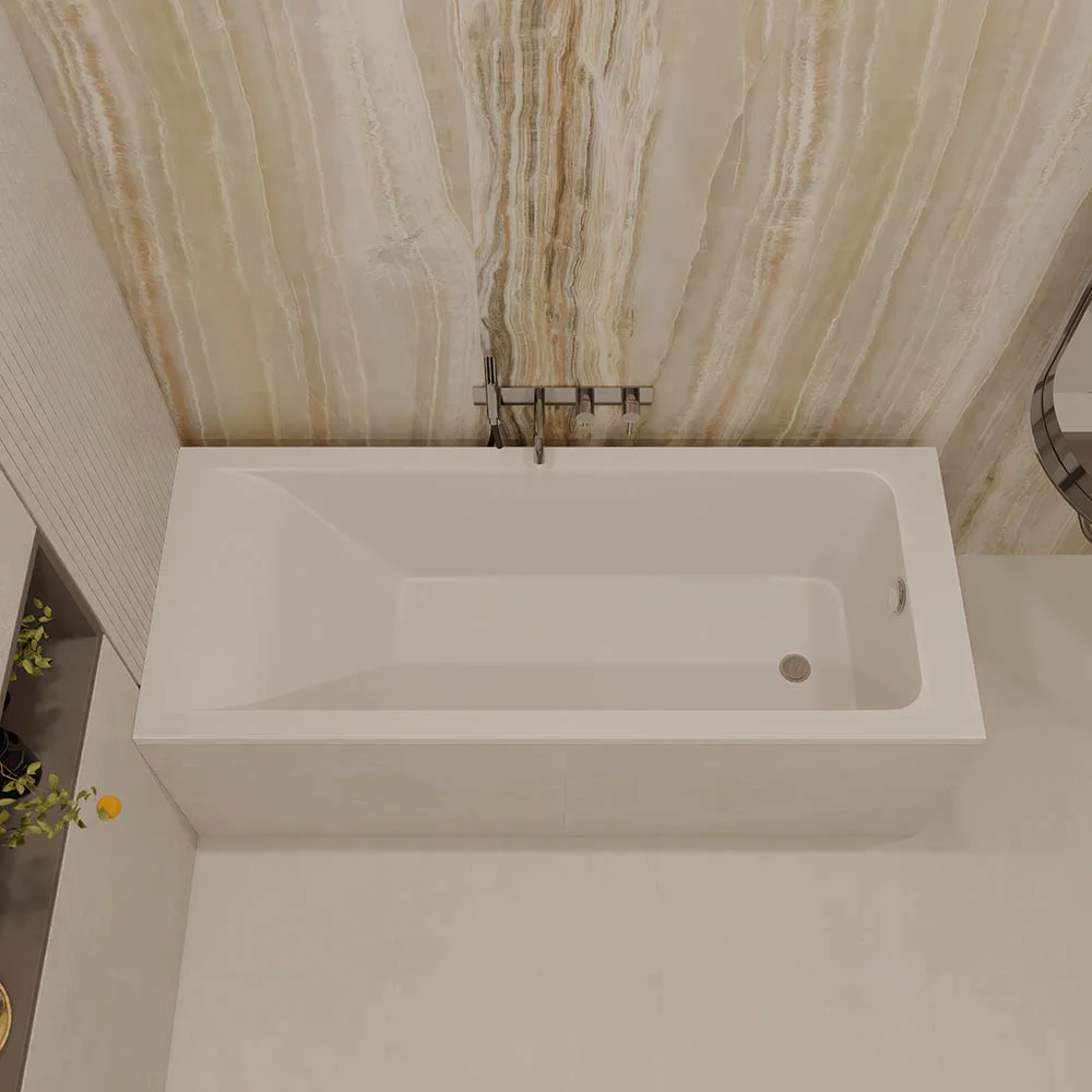 Приобрести veconi ванна из искусственного камня solita 170х75 см, белая глянцевая slt17075