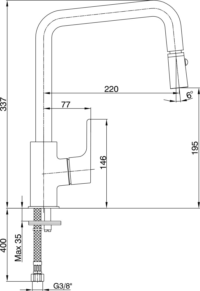 Приобрести смеситель для кухни e.c.a. luna 102118049ex