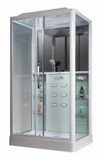 Loranto Гидробокс с тропическим душем CS 127 L 90х120х215 см белая (левая) раздвижная дверь