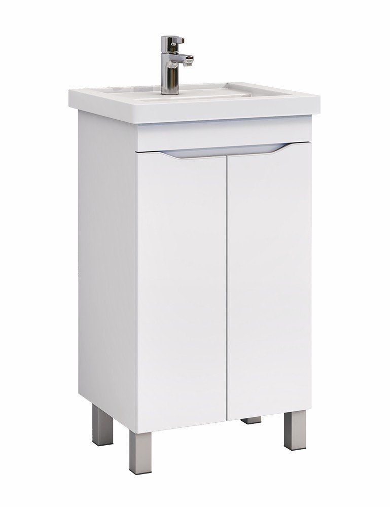 Приобрести vigo тумба с раковиной grani 50см, 2 дверцы, напольная, белая tn.gri.fos.50.2d