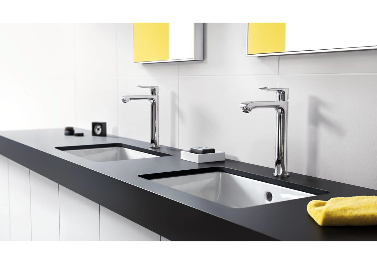 Приобрести смеситель для раковины hansgrohe metris с донным клапаном,, хром, 31183000