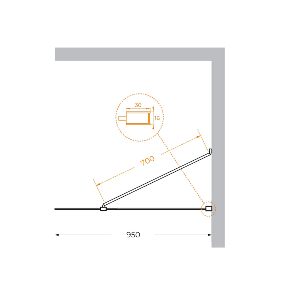 Приобрести cezares душевая перегородка liberta 95 см, хром liberta-l-1-tb-95-c-cr