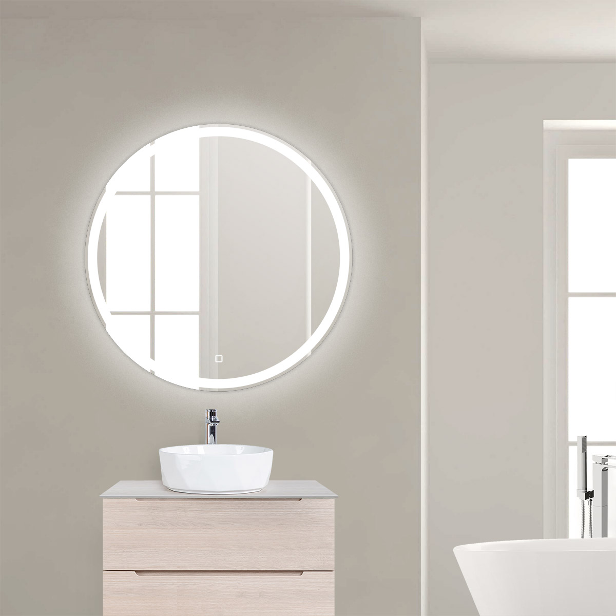 Приобрести belbagno зеркало 70х70 см spc-rng-700-led-tch