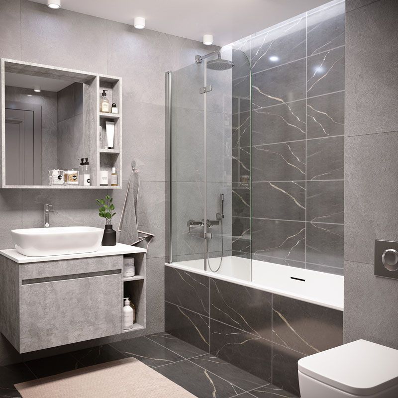 Приобрести grossman шторка для ванны 110х150 см, хром/прозрачное gr-106110