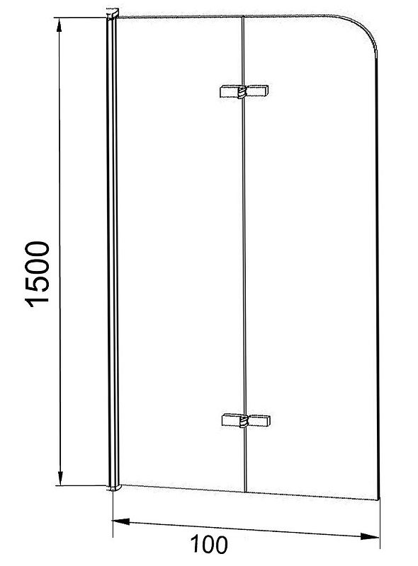 Приобрести grossman шторка для ванны 100х150 см, черное/прозрачное gr-106100black