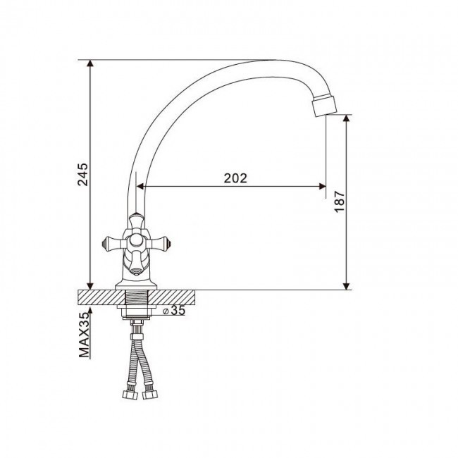 Приобрести gappo смеситель для кухни g4046 с высоким изливом, хром 30064