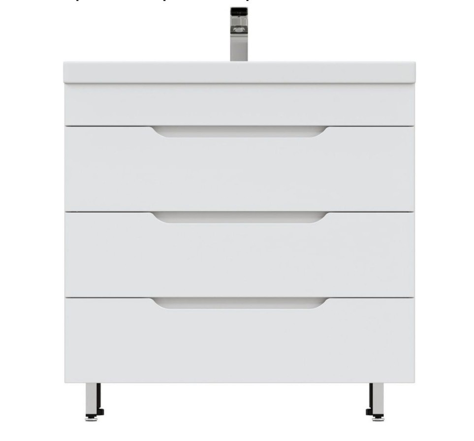 Приобрести mirsant тумба напольная soho quadro 80 см с раковиной миранда -80 ут000089881