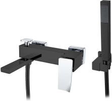 Boheme Смеситель для ванны Q, черный матовый\хром 143-BCR.2