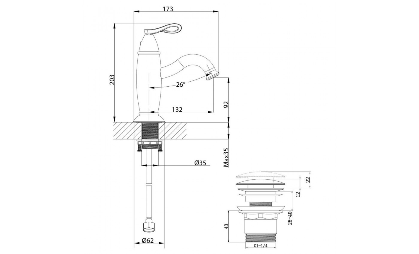 Приобрести lemark смеситель для раковины prime с донным клапаном, черный\золото lm6106brg