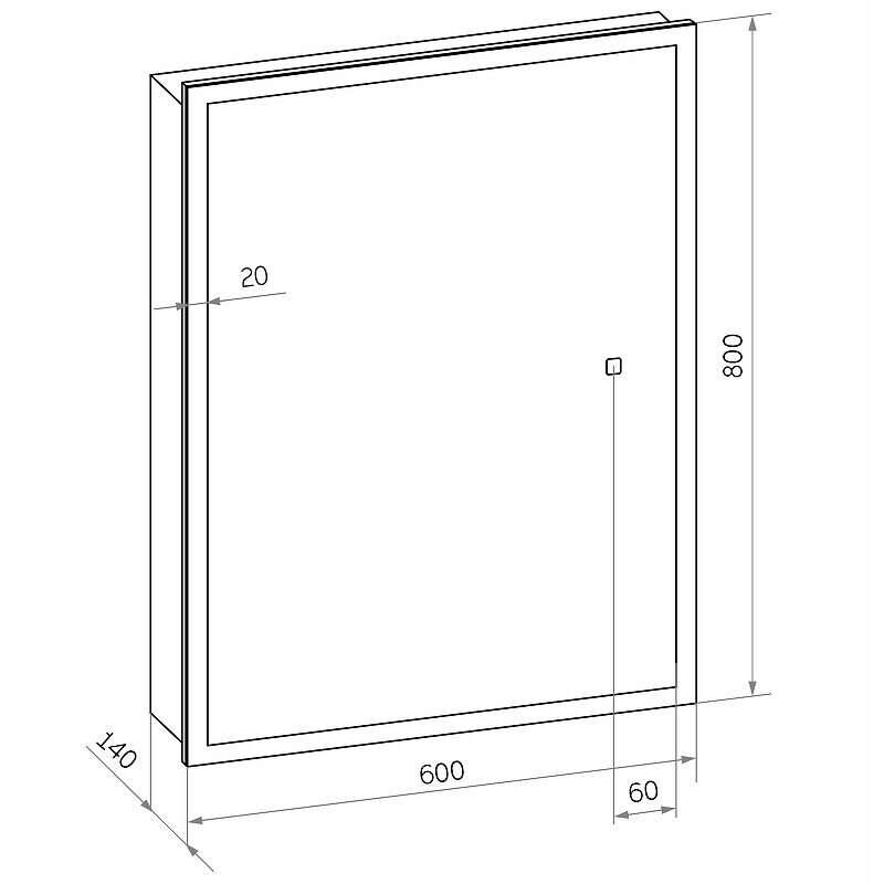 Приобрести continent зеркало шкаф с подсветкой reflex 60х80 см, сенсорный включатель, белое