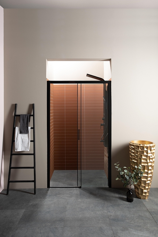 Приобрести aquanet душевая дверь pleasure ae60-n-150h200u-bt 150, прозрачное стекло