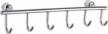 Вешалка с 6 крючками для ванной WONZON & WOGHAND, Хром (WW-9382-6)