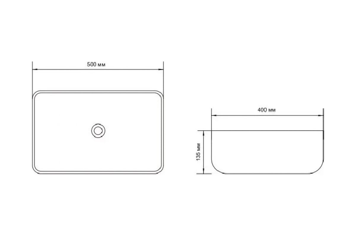 Приобрести aquanet раковина soul-1 50х40 см, белая