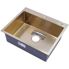Gerhans Кухонная мойка 60х50 см, золото