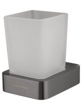 Стакан для зубных щеток с держателем WONZON & WOGHAND LOTTE, Темный графит (WW-8321-BGM)