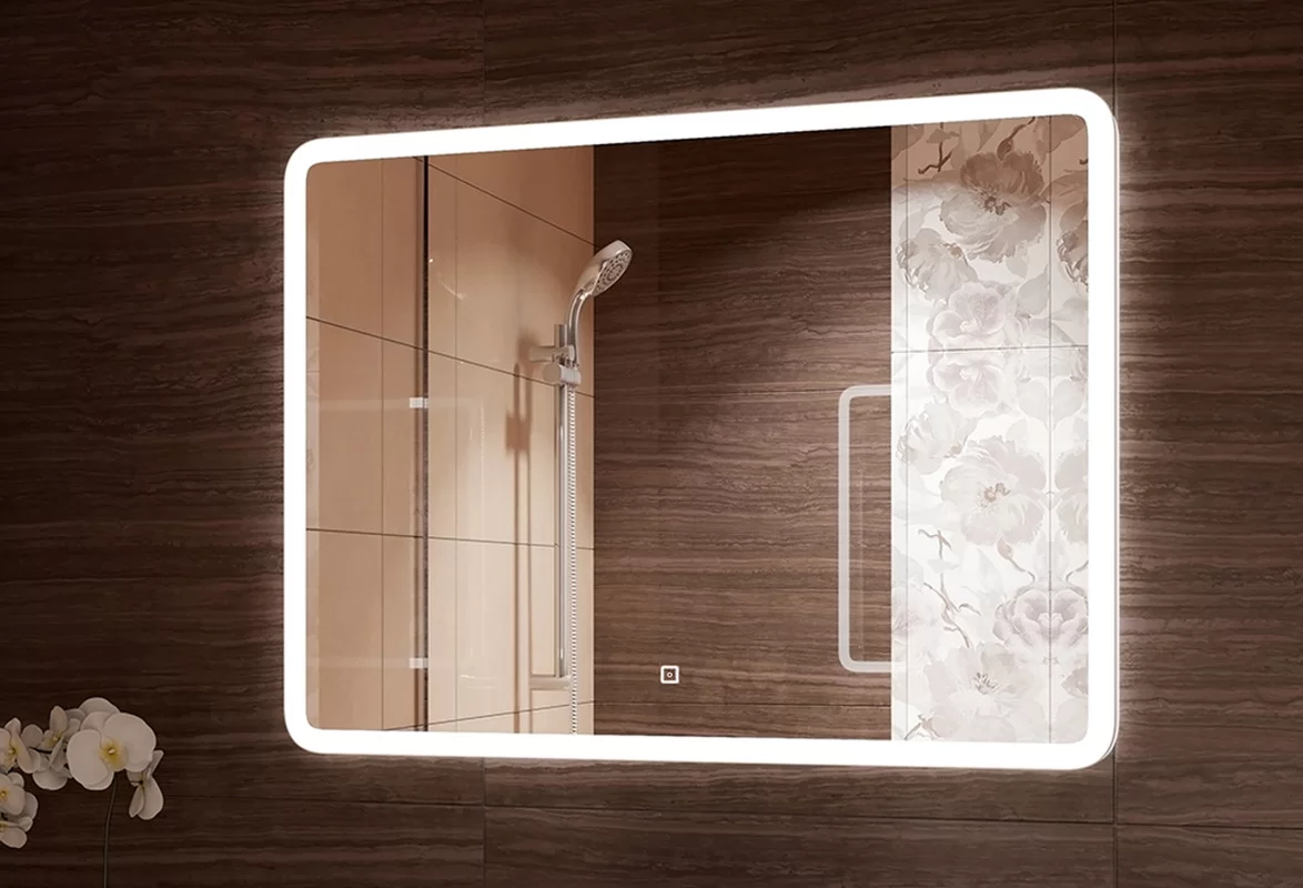 Приобрести continent зеркало с подсветкой demure 70х50 см, белое