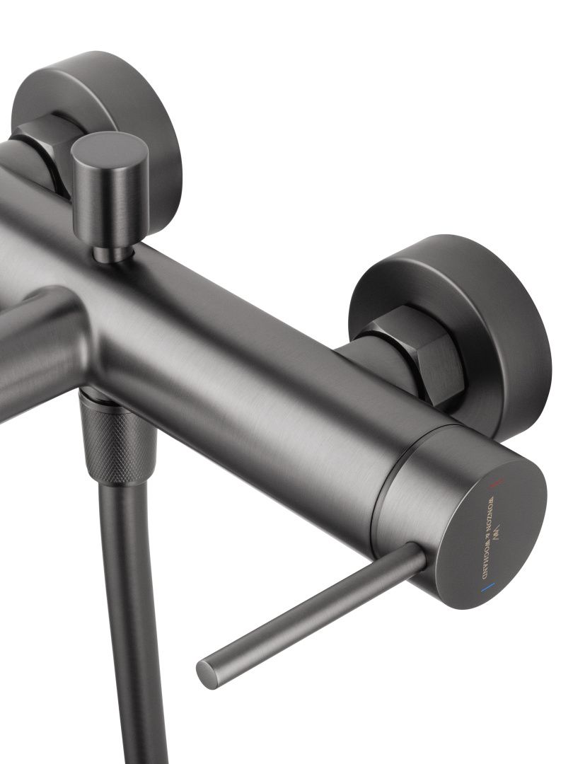 Приобрести смеситель для ванны с душем wonzon & woghand stick, темный графит (ww-88639017-bgm)